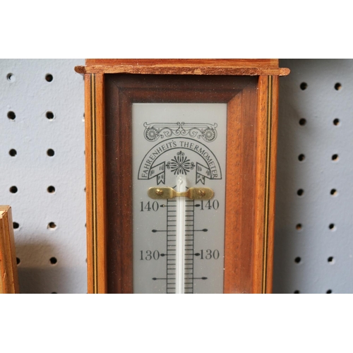 101 - 20thC Stick Barometer of domed top 72cm in Length