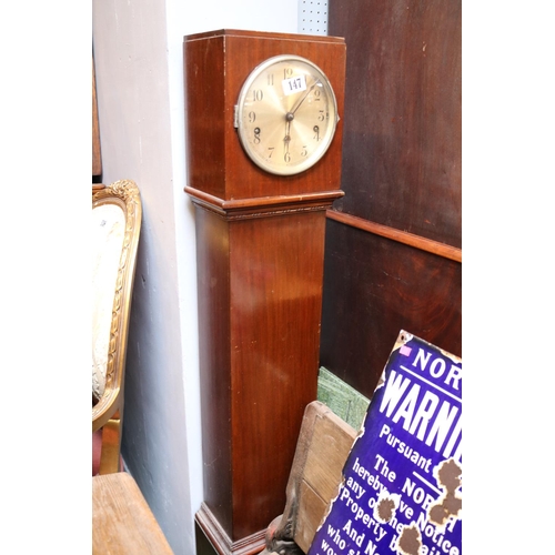 147 - Mahogany Cased Grandmother clock with numeral dial