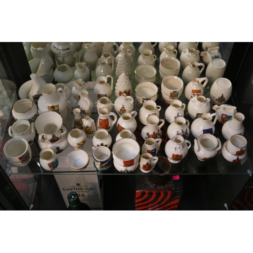 18 - Large Collection of assorted Crested China Mainly W H Goss to include St Ives, Colchester, Norwich, ... 