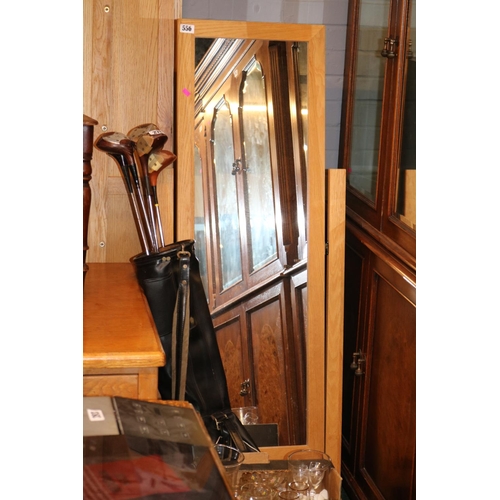 556 Modern Oak Framed full Length Mirror