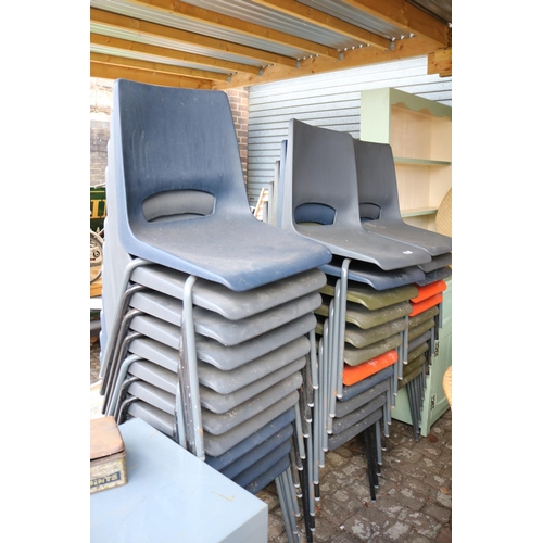 613 - Large collection of assorted School Chairs