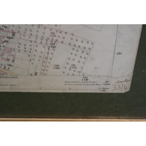 131 - Willingham Cambridgeshire Sheet XXXIII Surveyed in 1886 and a Framed picture