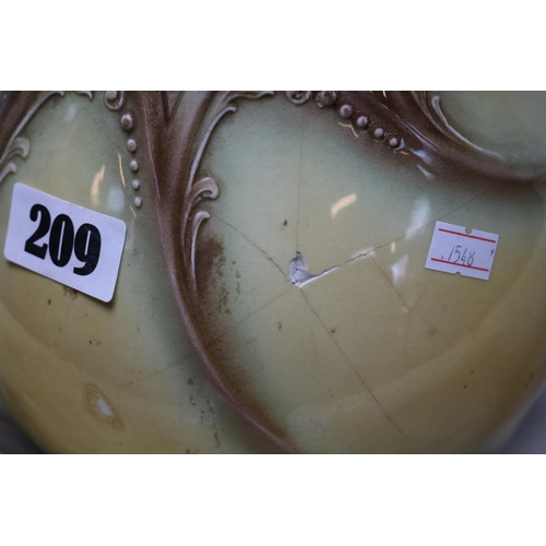 209 - Edwardian Wash Jug with Bowl, another bowl and a Willow Pattern Meat Plate