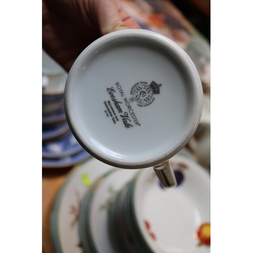 234 - Collection of Wedgwood Blue and White dinner ware and a collection of Royal Worcester Evesham