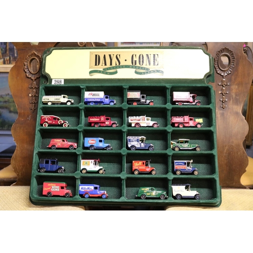 288 - Lledo Days Gone Display with assorted Vehicles