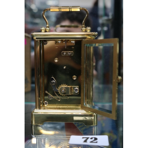 72 - Taylor & Bligh of London Brass Carriage clock