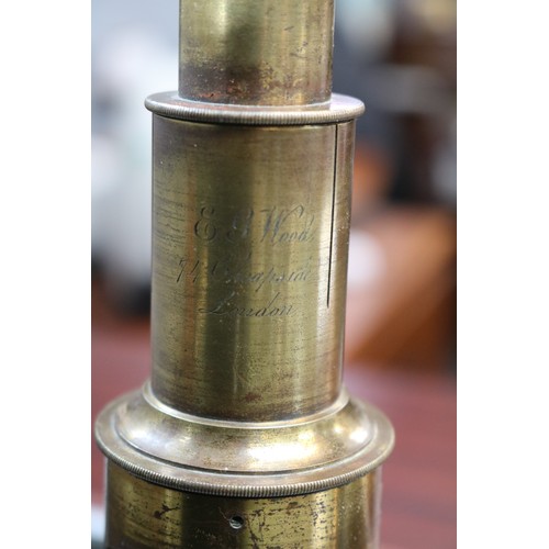 11 - E G Wood of Cheapside London Students Brass Microscope