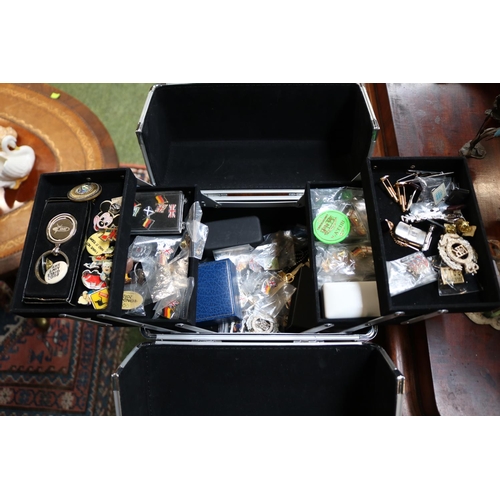 268 - Case of assorted Gentlemen's items to include Cufflinks, Enamel Badges etc