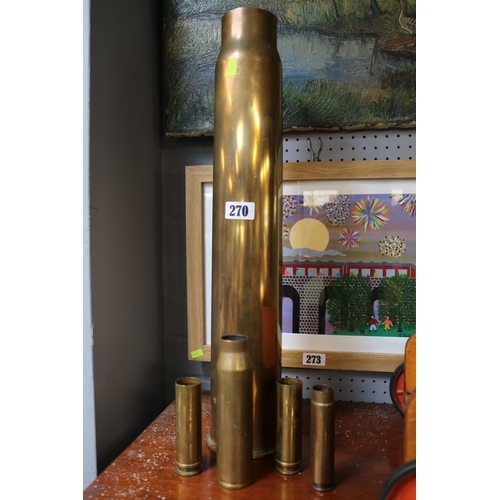 270 - 76mm Brass Shell and assorted Brass Shells