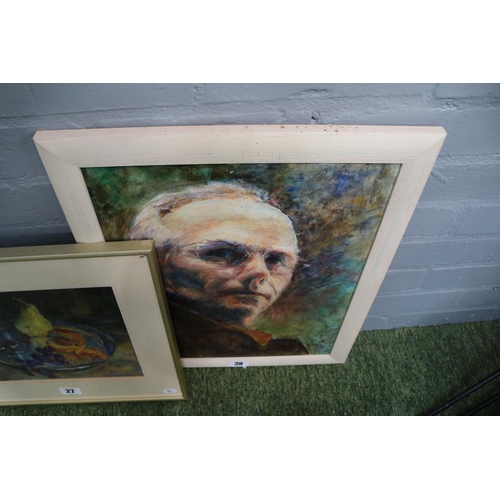 28 - Sven-Goran Eriksson Oil on board signed by Kathleen Downing