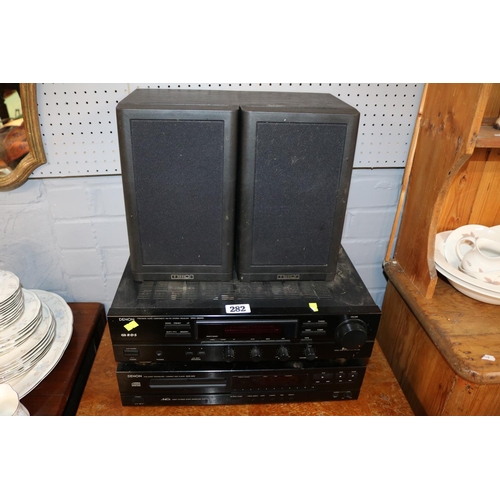 282 - Denon Stacking system DRA-365RD and DCD-825 and a Pair of Mission Speakers