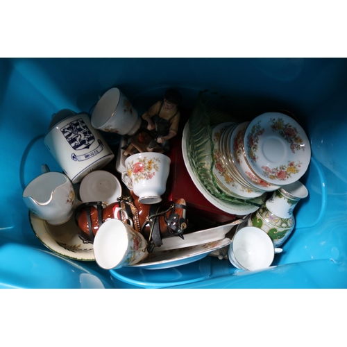 295 - 3 Large boxes of assorted Ceramics and glassware to include Aynsley, Spode etc