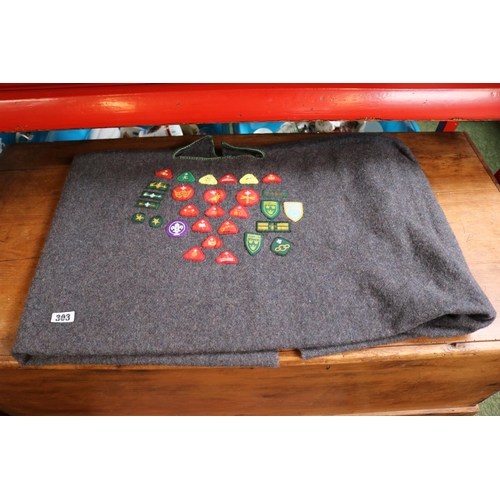 303 - Scouting Poncho with assorted Badges and Embroidered emblems