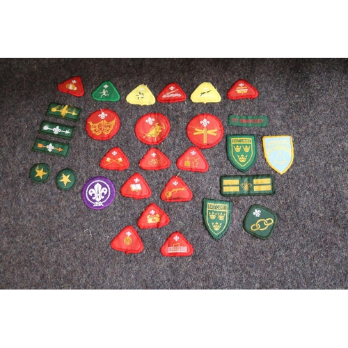 303 - Scouting Poncho with assorted Badges and Embroidered emblems