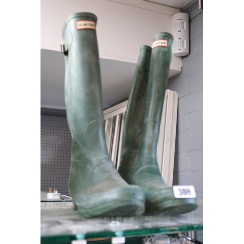 308 - Pair of Hunter Wellies Size UK 10