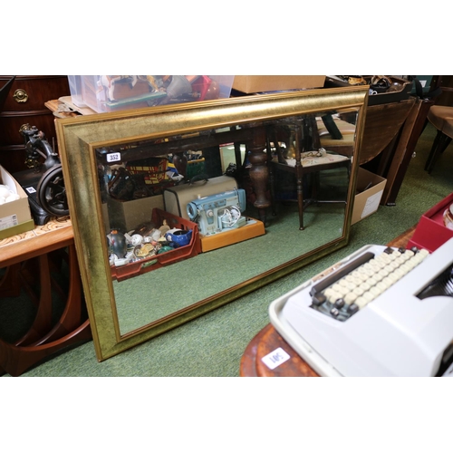 352 - Large Gilt Framed Bevel edge mirror