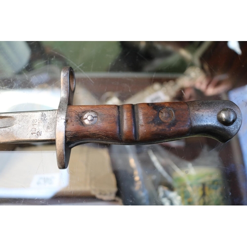 382 - European WW1 Bayonet with wooden handle