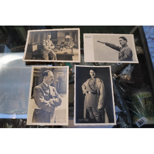 384 - 4 1930s Postcards of Reichskanzler Adolf Hitler in classic and relaxed poses Mostly by Hoffmann Munc... 