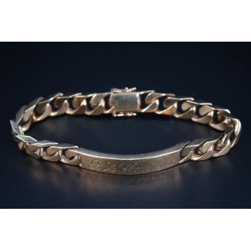 Gents 9ct Gold ID Bracelet 63g total weight
