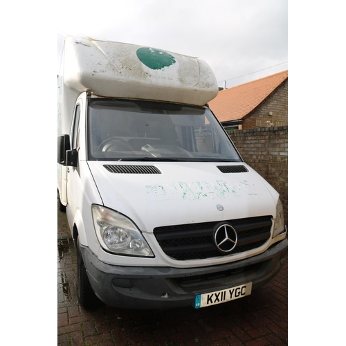 623 - Mercedes Benz Sprinter 313 CDI Medium Diesel 3.5t Chassis 2011 with Luton Body 163K Mot 24th April 2... 