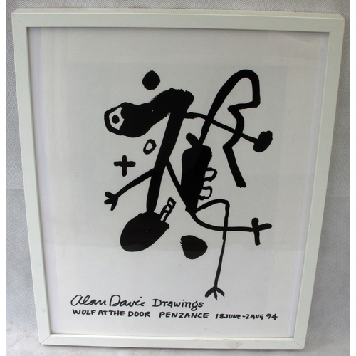 253 - Alan Davies Framed & Glazed Exhibition Poster. 