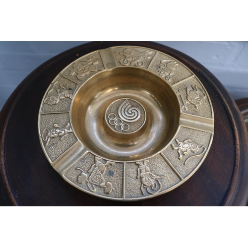 103 - Seoul South Korea 1988 Olympic Brass Ashtray 15cm in Diameter