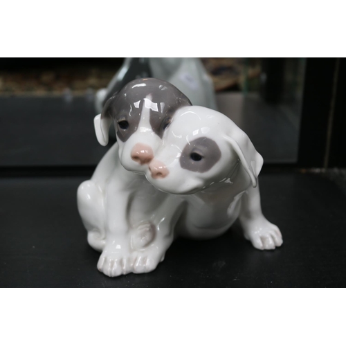 104 - Copenhagen figure of 2 Puppies 12cm in Height