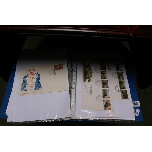 257 - Large Collection of First Day Covers, Postcards, etc all contained in a folder. Please note not all ... 