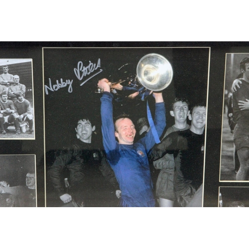 273 - Framed Nobby Stiles Photograph Bearing Signature plus Photographs of other players including George ... 