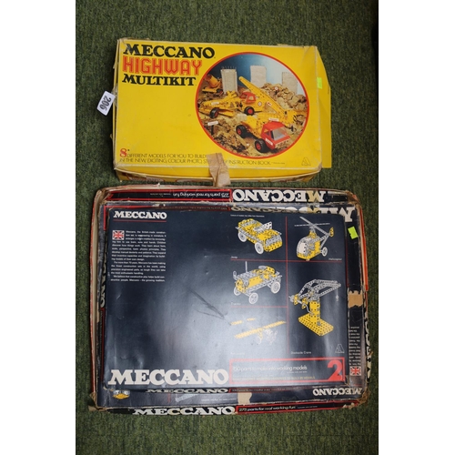 206 - Meccano Highway Multi kit and 2 boxed sets of Meccano