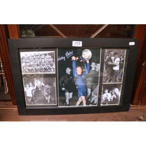 273 - Framed Nobby Stiles Photograph Bearing Signature plus Photographs of other players including George ... 