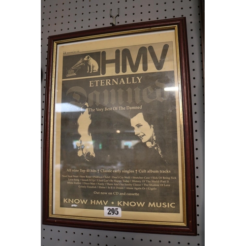 295 - HMV eternally Damned Melody Maker 1994 framed