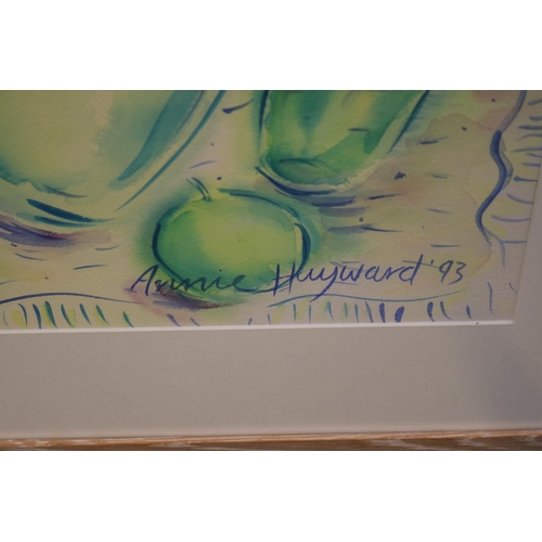 316 - Large Framed watercolour by Annie Hayward dated 1993