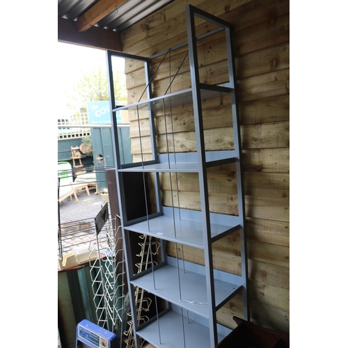 633 - Metal Vinyl Record storage Shelf unit