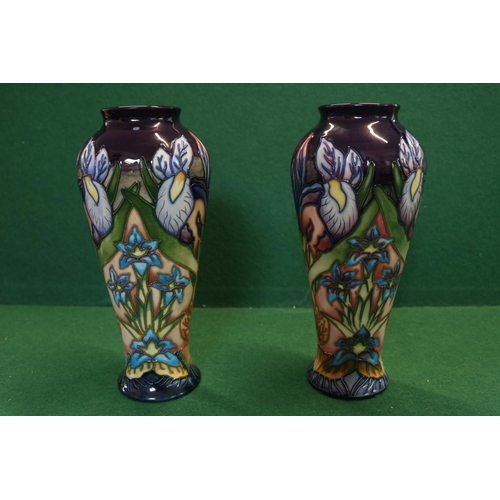 26 - Pair of Boxed Moorcroft Limited edition vase 'Geneva Pattern' by Phillip Gibson dated 1999 270 of 30... 