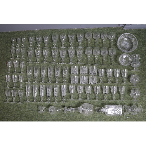 45 - Collection of Edinburgh International Crystal Embassy Pattern to include Spirit Decanter, Wine Decan... 