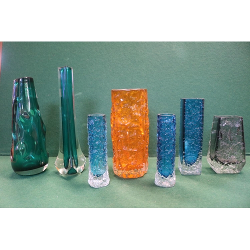 52 - Collection of Whitefriars Geoffrey Baxter Glassware to include Tangerine vase, Coffin Vase in Pewter... 