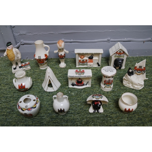 8 - Collection of Cambridge Crested China to include The Black Watch by Shelley China, Beaver by Carlton... 