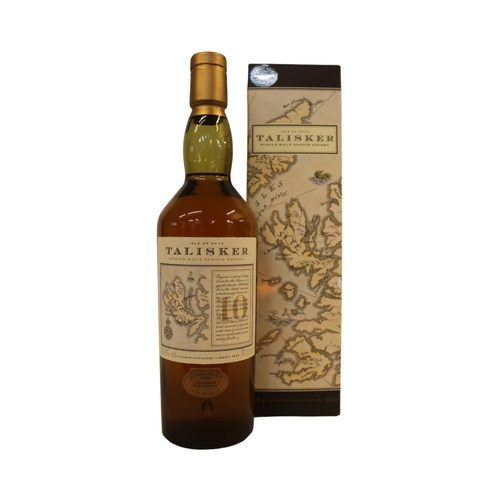 74 - Talisker Isle of Skye Single Malt Scotch Whisky 10 Year Old Map Label with original box 70cl 45.8% V... 