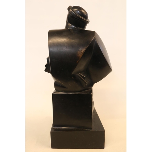 82 - 'L'Accordéoniste' (Accordionist), Art Deco Cast Bronze after Jan and Joel Martel 1896 - 1966. 35cm i... 