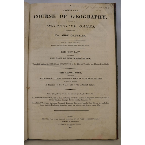 106 - The Abbe Gaultier's Complete course of Geography by Means of Instructive Games Printed for John Harr... 