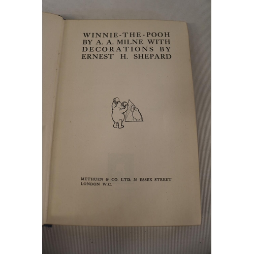 109 - A.A. Milne. Winnie-the-Pooh, first edition, illustrated by E. H. Shepard, London: Methuen, 1926. Oct... 