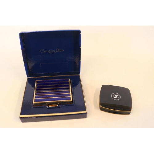 140 - Christian Dior of Paris Refillable Luxury Powder Compact Boxed and a Chanel Compact