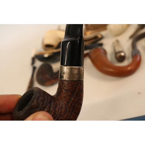 169 - Good Collection of 19thC and later European Smoking Pipes to include Sherlock Holmes Silver mounted,... 