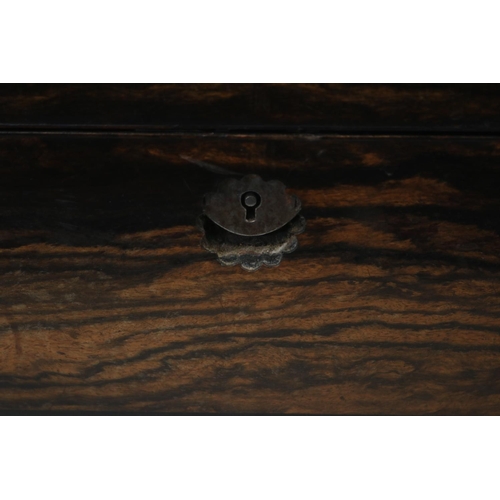 179 - 19thC Period Solid Coromandel Writing slope with fitted Yew interior and brass handles and detail. 3... 