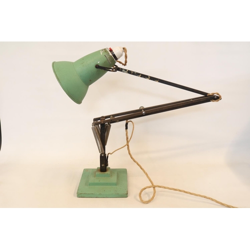 186 - A Herbert Terry & Sons Ltd. gilt metal 2 Tone Anglepoise desk lamp, on three stepped base.