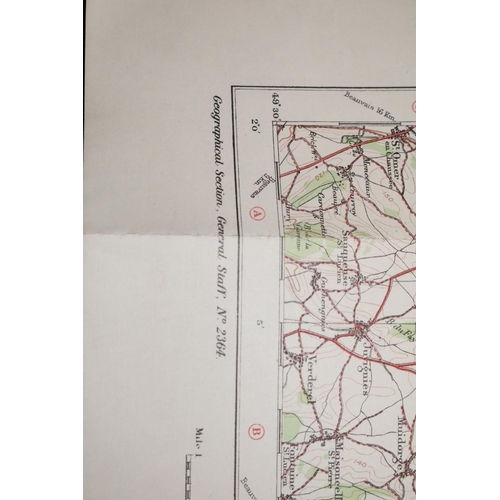 204 - WW1 Collection of Trench Maps to include Amiens 17 1/100,000, North West Europe 1/250,000, France Sh... 