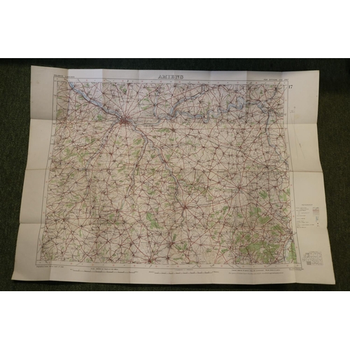 204 - WW1 Collection of Trench Maps to include Amiens 17 1/100,000, North West Europe 1/250,000, France Sh... 