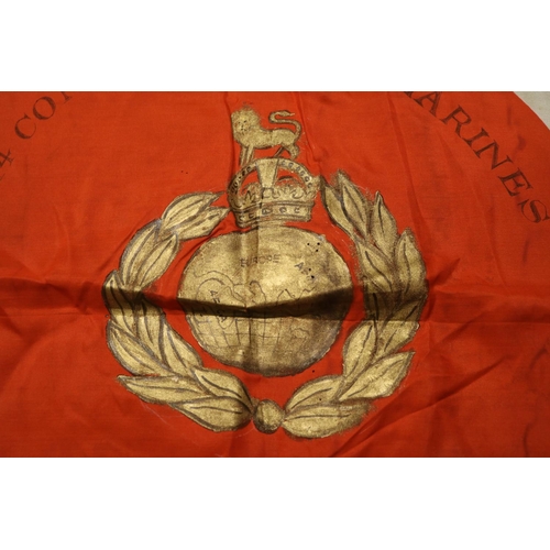 207 - WWII Japanese Flag captured by 44 Royal Marine Commandoes Cannock Royal Marine Roll of Honour 1943-4... 