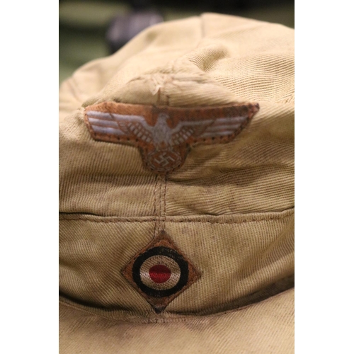 211 - WWII German Third Reich Panza officers African corps tunic with cap dated 1941